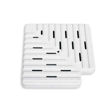 REJILLA PISCINA ANGULO 90o REVERSIBLE 35X245. HD106245R/90