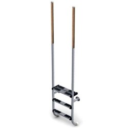 ESCALERA ELEGANCE 2 PELDAÑOS IPE+INOX + 1 SEGURIDAD AISI 316. 45900