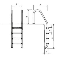 ESCALERA STANDARD 5 PELDAÑOS LUXE. 05479