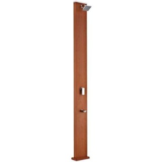 Ducha solar cuadrada aspecto madera Gre. DSALC32W