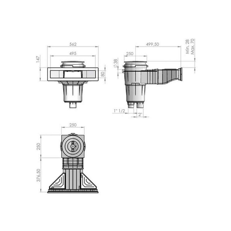 SKIMMER NORM PARA PISCINAS PREFABRICADAS CON INSERTOS. 56176