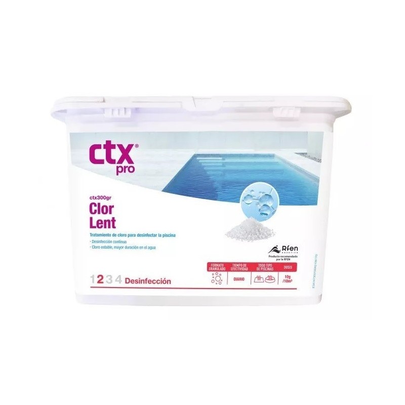 CTX 300GR ClorLent 1KG. Cloro granulado lento. 03154