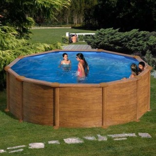 Piscina elevada madera D.350x132 Gre. KITPR358WO