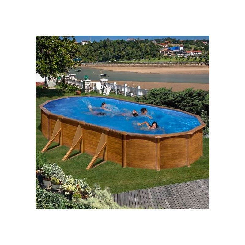 Piscina elevada madera 730x375x120 Gre. KIT730W