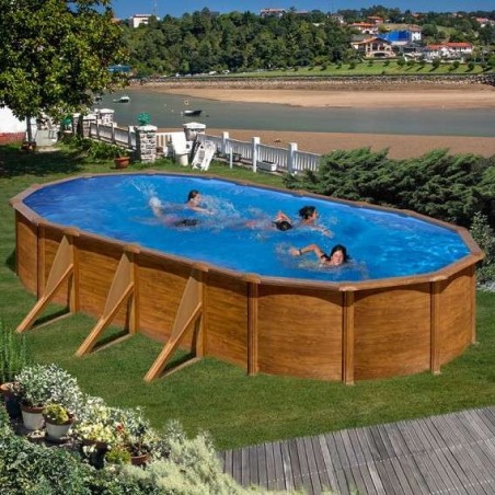 Piscina elevada madera 730x375x120 Gre. KIT730W