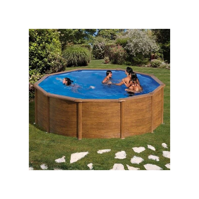 Piscina elevada madera D.460x120 Gre. KIT460W