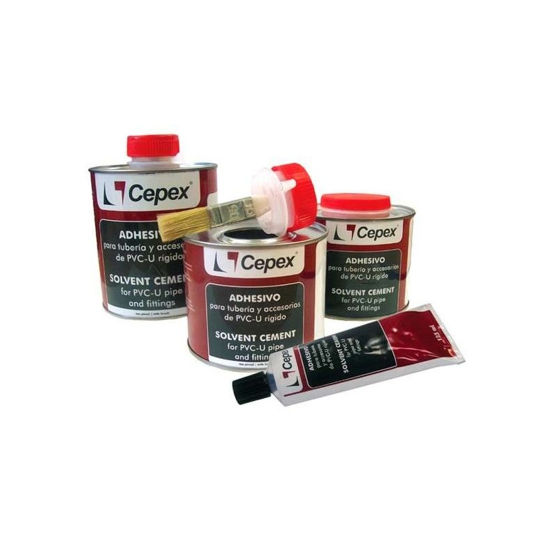 Adhesivo PVC 500cc con pincel Cepex. 09043