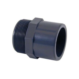 Machón mixto PVC para encolar y roscar macho D. 50 mm x 40mm x 1 1/2" Cepex. 02085