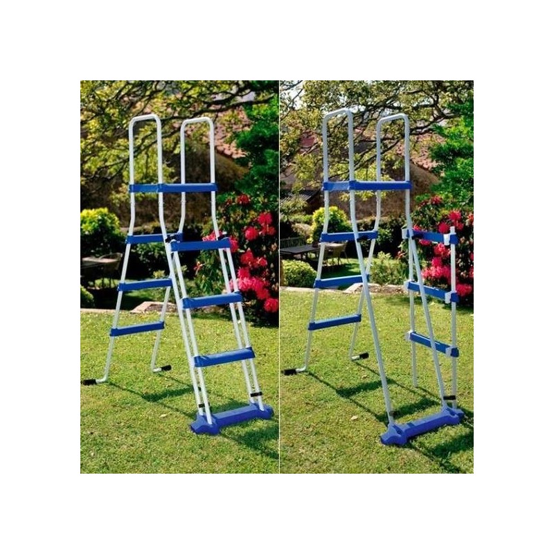 Piscina elevada GRANADA grafito 610 x 375 x 132 cm Gre. KITPROV618GF