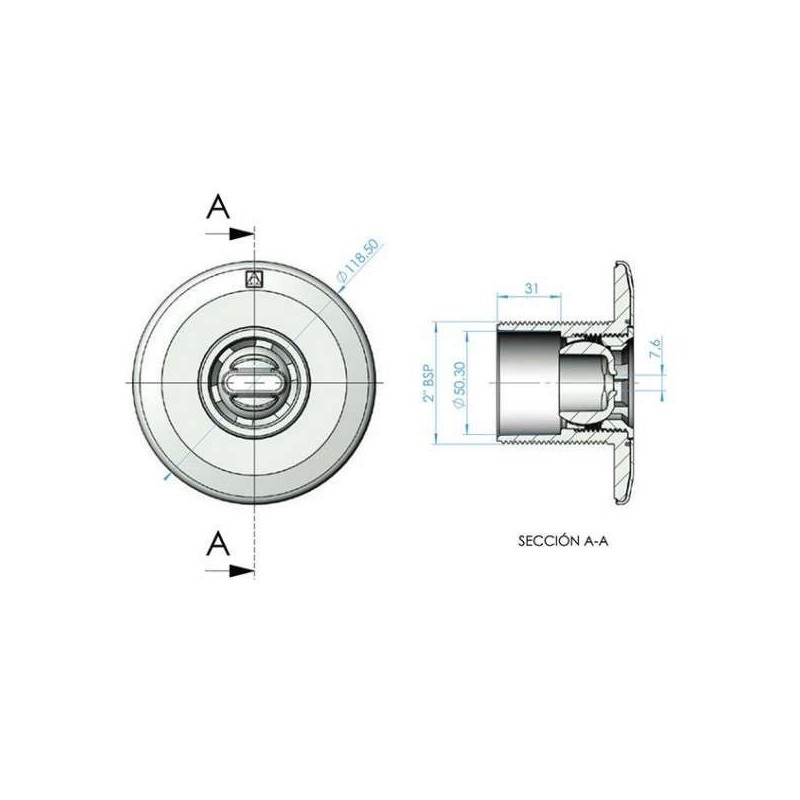 BOQUILLA NORM PISC. PREFABRICADA LINER. 56499 12 UD