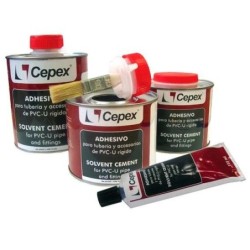 Adhesivo PVC 500cc con pincel Cepex. 09043