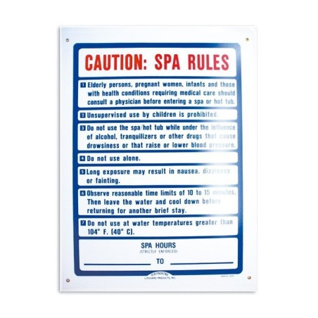 Cartel seguridad inglés SPA RULES. 101170
