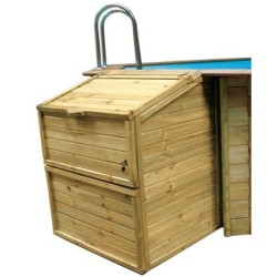 Caseta filtración piscina madera 133 cm Gre. 787248