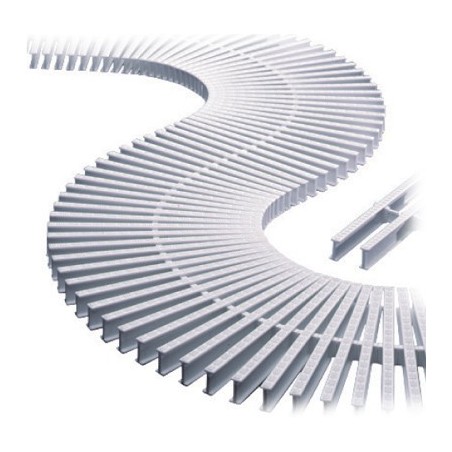 CAJA 470 UD. REJILLA TRANSVERSAL BLANCO CURVAS REVERSIBLE 195x35. AP-00220