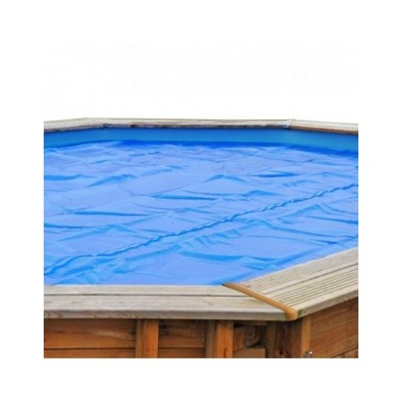 Cubierta isotérmica piscina madera ovalada 608 x 408 Gre. CV790203
