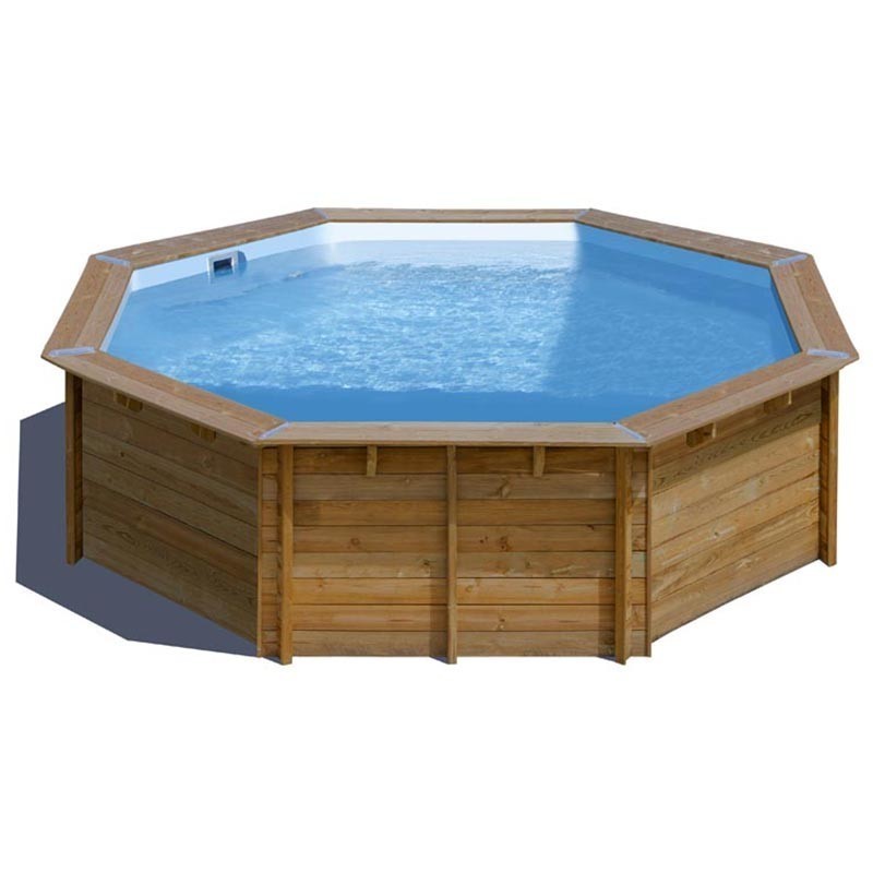 Piscina elevada de madera redonda Vanille 2 Ø 400 x 119 cm Gre. 800002