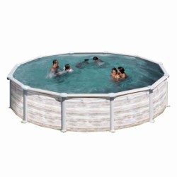 Piscina acero Groenlandia Ø 350 x 132 cm GRE. KITPR358N