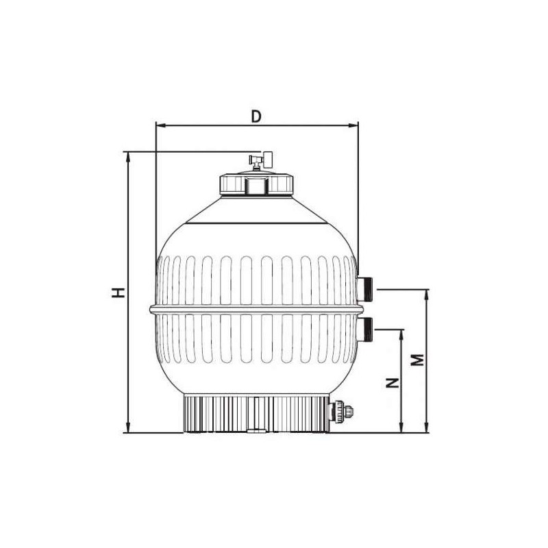 FILTRO CANTABRIC Ø 500 LATERAL SAL. 1 1 2. 15782