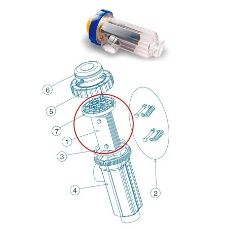 Repuesto electrodo autolimpiante D-4A Idegis. R-019