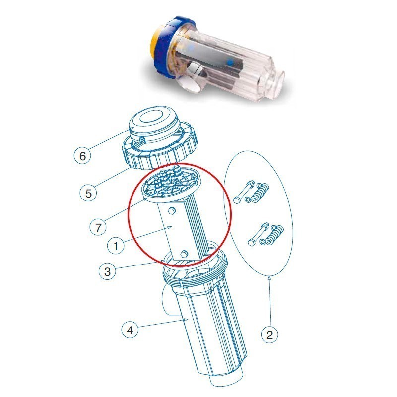 Electrodo célula DT21 IDEGIS. R-063