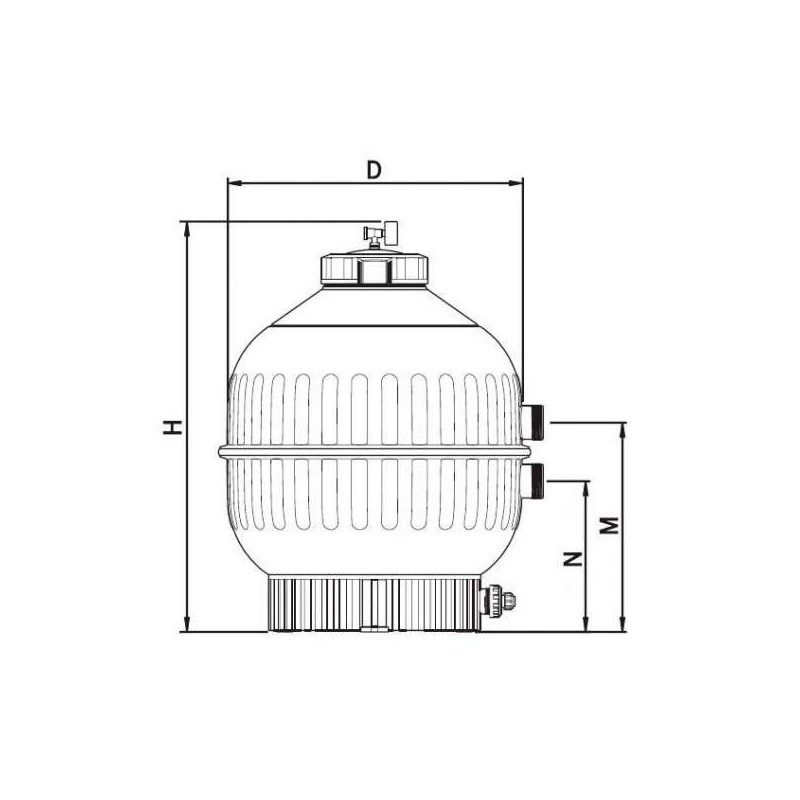 FILTRO CANTABRIC Ø 500 LATERAL 1 1 2 válvula selectora tornillos. 15782CP