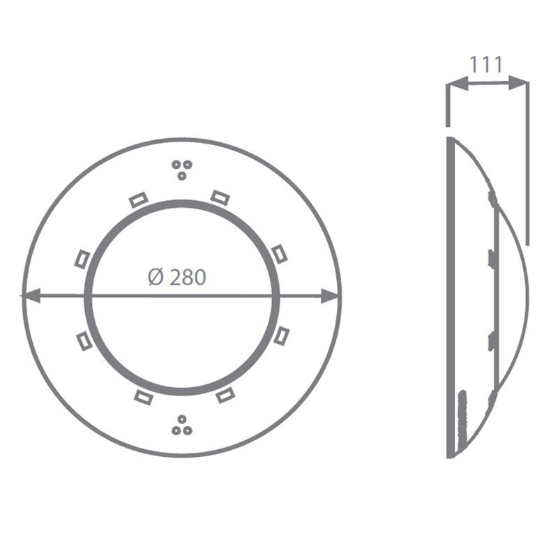 Proyector Led plano RGB Astralpool. 71744