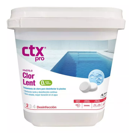 CTX 370.0 ClorLent 25KG. 0% Bórico Cloro lento en pastillas 250gr. 75368