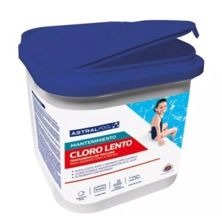Cloro lento tab 250gr. sin bórico 5Kg. Astralpool. 75303