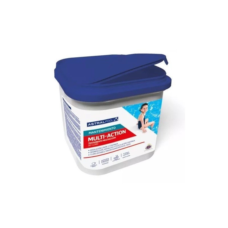 MULTIACCIÓN TABLETAS 250 GR. 5KG. ASTRALPOOL. 75160