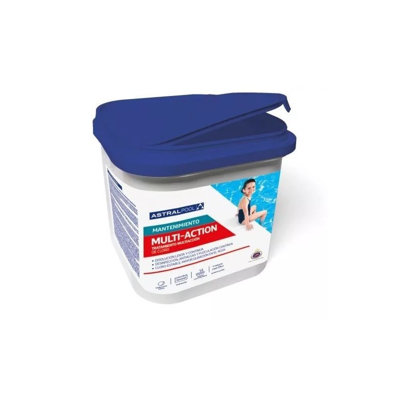 MULTIACCIÓN TABLETAS CLORO 250gr 5kg 0% ACIDO BÓRICO. 75304