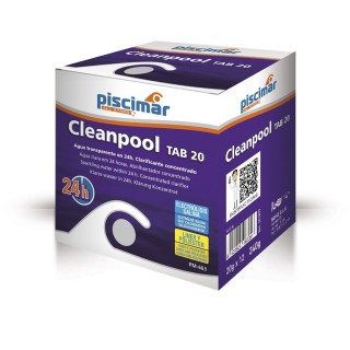 Floculante abrillantador Cleanpool TAB 20 Piscimar 12 ud. 201877