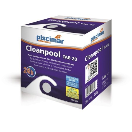 Floculante abrillantador Cleanpool TAB 20 Piscimar 100 ud. 201931