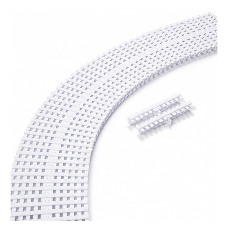 Rejilla piscina blanca para curvas 245x22 Astralpool. 28657