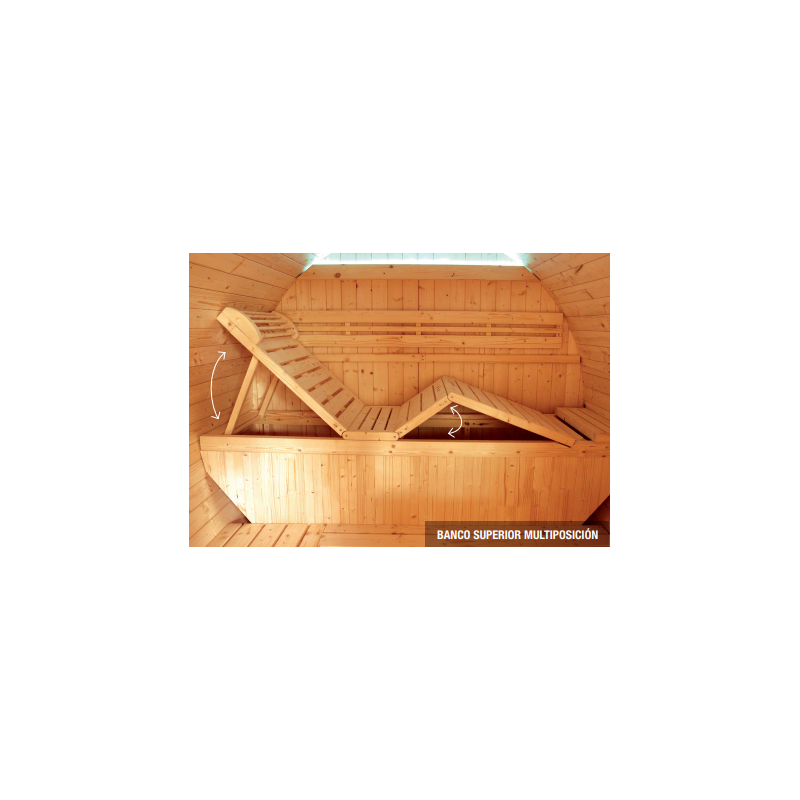 Sauna exterior Gaïa Luna Poolstar 6 plazas. HL-T250E